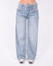 Double waist stretch jeans light blue
