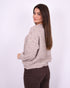 Striped sweater taupe/creme