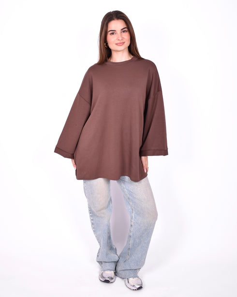 Oversized t-shirt Brown