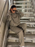 studs tracksuit dark olive