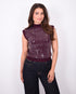 sequin spencer top bordeaux