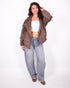 suede bomber jacket brown