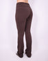 fold over flared pants brown