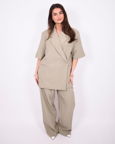 Bibi short sleeve blazer green