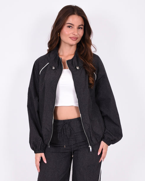Jenna checkered jacket black