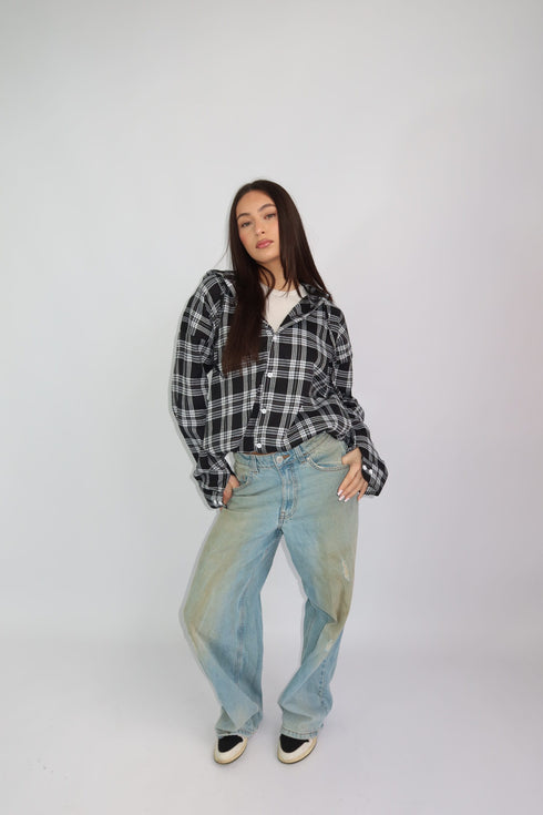 priority checkered jacket black