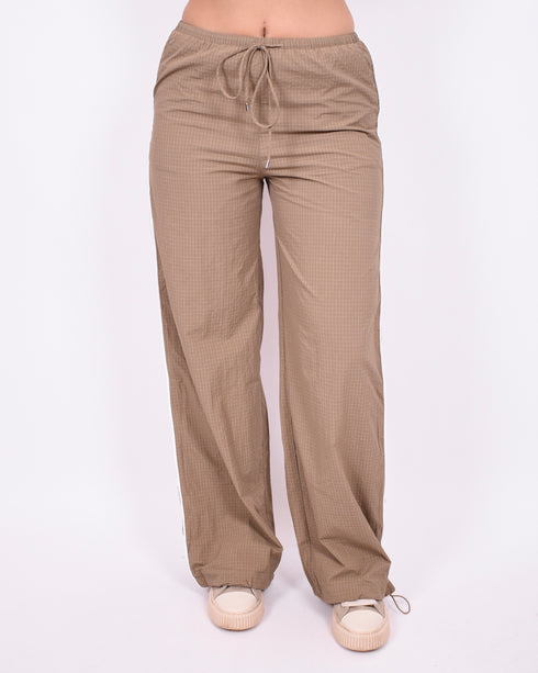 Jenna checkered pants taupe