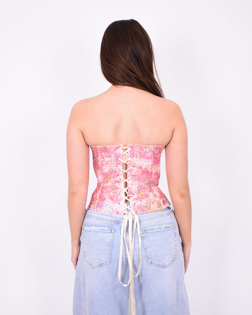 Summer corset top pink