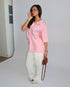 Priority amsterdam boxy fit blouse pink