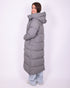 Maxi puffer coat grey