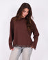 Lace split longsleeve brown