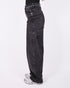 dark grey barrel cargo stretch jeans