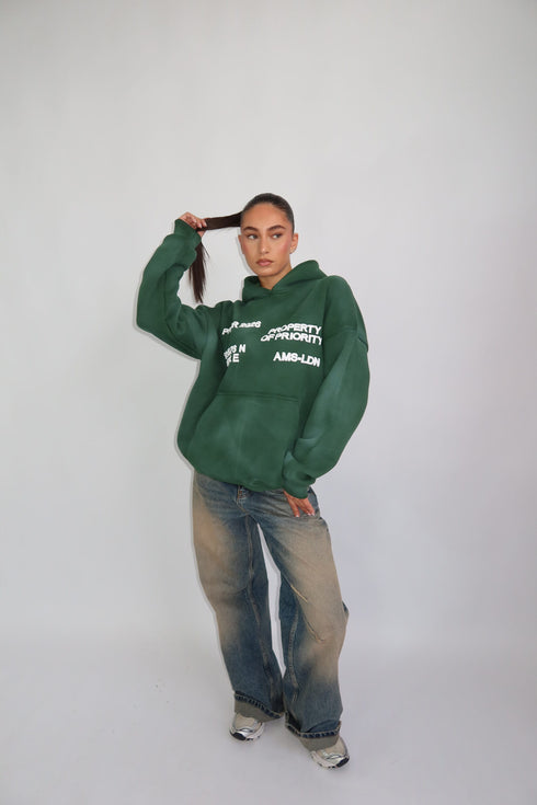 priority AMS-LDN hoodie green
