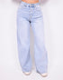 Baggy Wide leg stretch jeans light blue