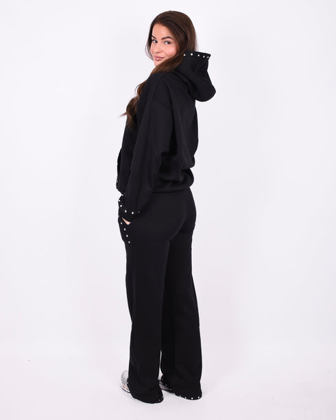 studs tracksuit black