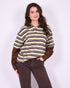 longsleeve striped sweater shirt brown/yellow