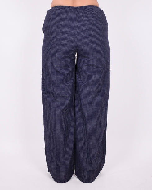 Jenna checkered pants navy
