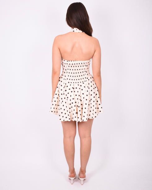 polkadot halter dress