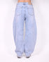 Lined barrel stretch jeans