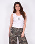 priority monogram tank top white