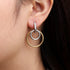 Round earrings silver/gold