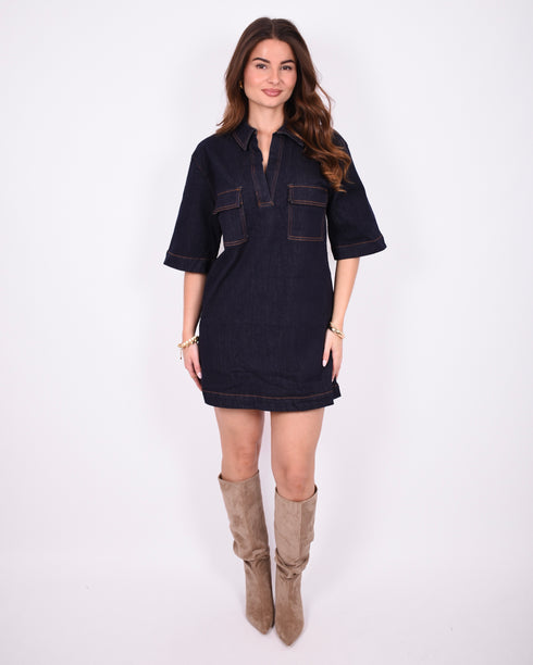 Denim dress dark Blue