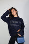 Priority rhinestone longsleeve navy
