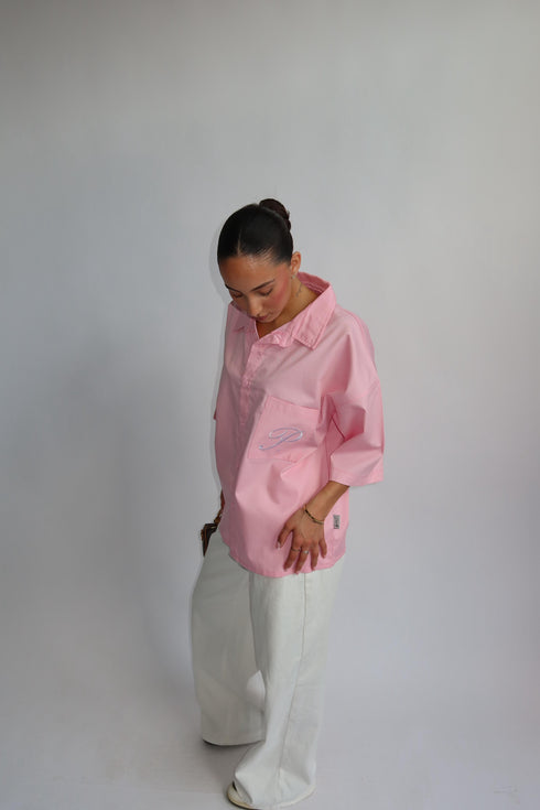Priority boxy fit blouse pink