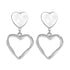 Pearl heart earrings