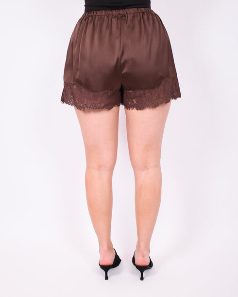 Lace short brown