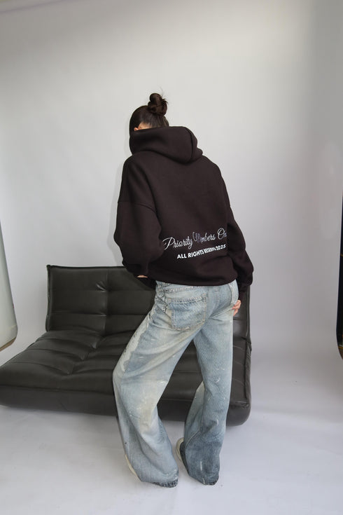 priority members hoodie black