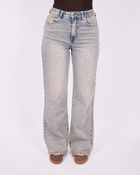 gold detail vinatge washed stretch jeans