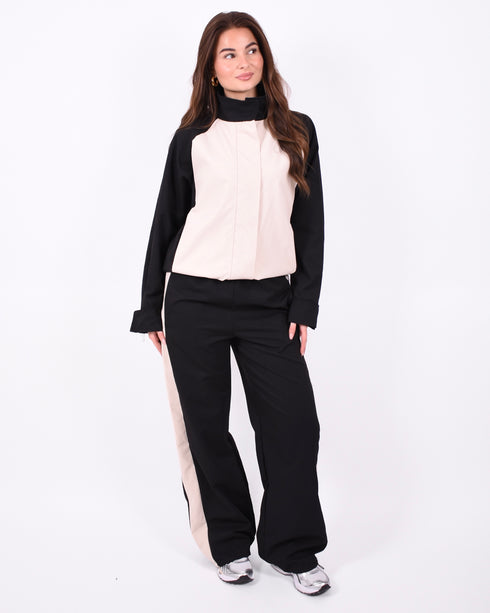 Avery contrast tracksuit black
