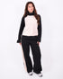 Avery contrast tracksuit black