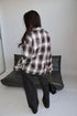 priority checked snatch blouse black