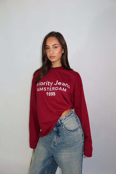 Priority Amsterdam longsleeve bordeaux