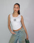 priority monogram tank top white