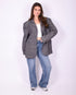 oversized wool blazer grey
