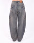 Dark vintage Barrel cargo stretch jeans