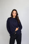 Priority Distressed logo longsleeve navy