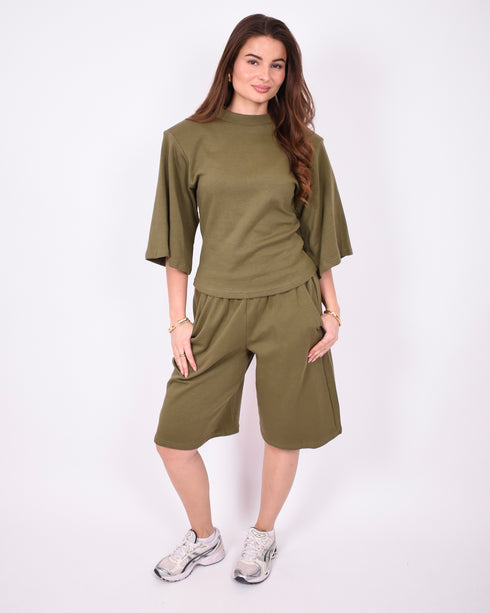 lounge jort set green