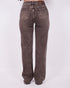 Tall Wide leg stretch jeans washed Brown