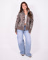 Paisley knit vest beige