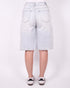 foldover ripped stretch jort light blue