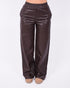 Leather pants Brown