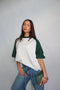 priority baseball tee grey/green