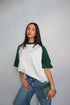priority baseball tee grey/green