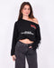 Off shoulder longsleeve black