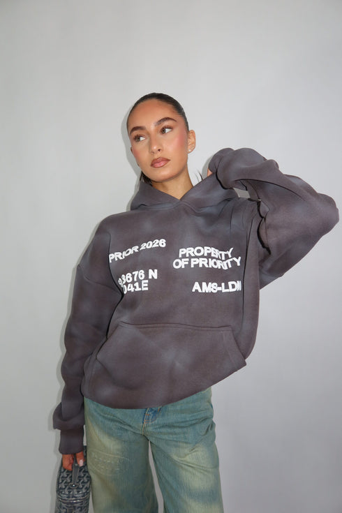 priority AMS-LDN hoodie grey
