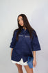 priority members boxy blouse navy